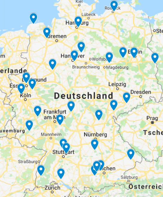Deutschlandkarte von Installateure
